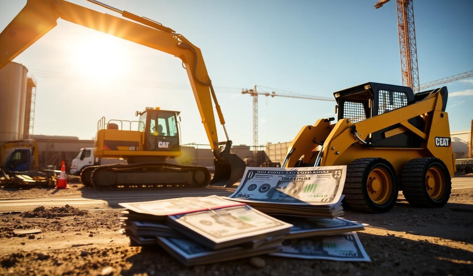 Heavy equipment representing sale-leaseback cash out financing